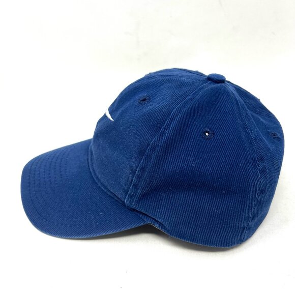 Vintage Nike Youth Baseball Cap Hat Snapback Blue Center Swoosh Made Taiwan 90’s - Picture 3 of 9